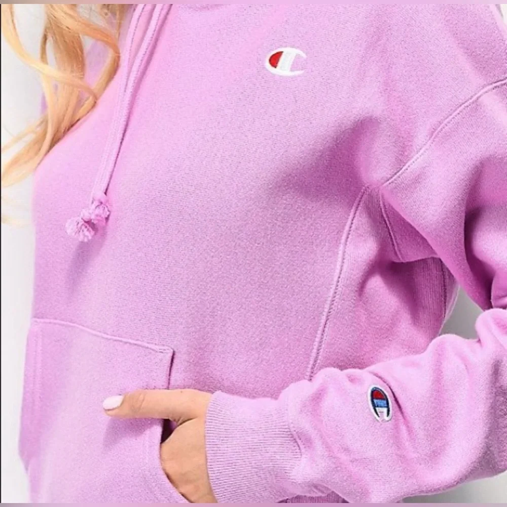 Champion ‘Women's Reverse-Weave Fleece Hoodie in Paper Orchid’ Large (L) - Picture 7 of 7